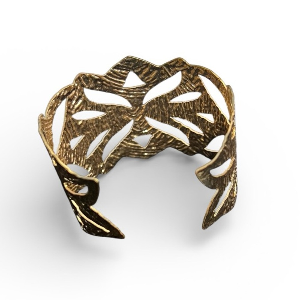 Elegant Gold Toned Women’s Cuff Bracelet - Picture 2 of 4